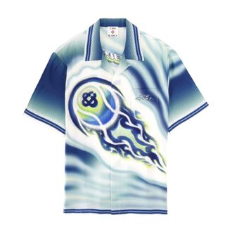 Casablanca Camicia Bowling Stampa Grafica Manica Corta - - Shirts - Uomo - Blu - S