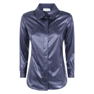 Elisabetta Franchi Mujer, Blusas y Camisas, Azul, Talla: S
