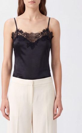Gold Hawk Body slim fit in jersey con inserti in pizzo e scollo a V