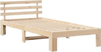 vidaXL Estructura De Cama Marr&oacute;n 90 X 200 Cm Madera Maciza De Pino Vidaxl
