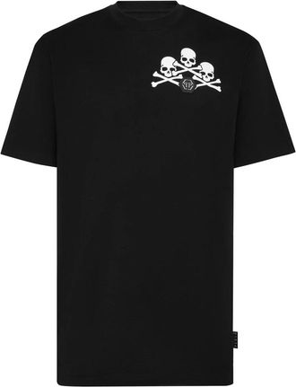 Philipp Plein T-Shirt Ronde Hals Skull - Heren - T-shirts - Zwart - 2XL - Katoen - Tops