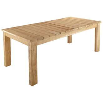 Maisons du monde Mesa de jard&iacute;n extensible de teca reciclada L.220/300