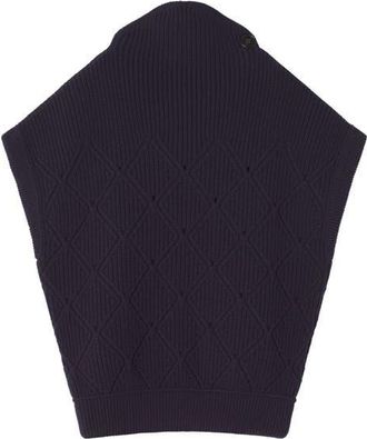 Lanvin Diamond Detail Sleeveless Wool Sweater in Montana at Nordstrom, Size Medium