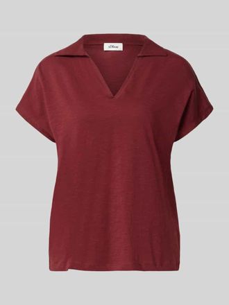 s.Oliver Red Label Regular Fit Poloshirt aus reiner Baumwolle in Bordeaux, Gr&ouml;&szlig;e 34