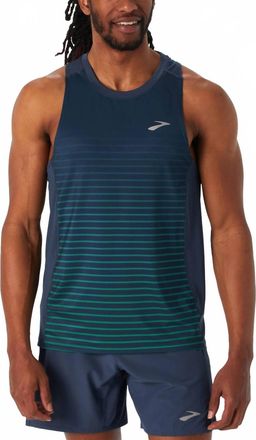 Brooks Atmosphere Singlet 3.0 Top In Setting Stripe