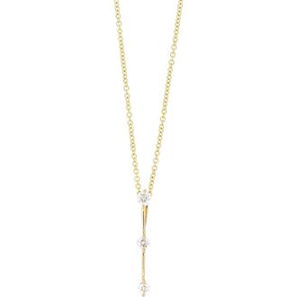 Bony Levy Rita 18K Gold 3-Stone Stick Pendant Necklace in 18K Yellow Gold at Nordstrom Rack