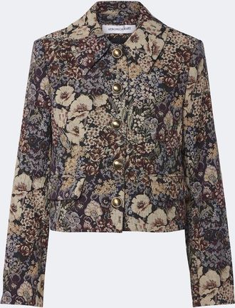 Veronica Beard Wilde floral jacquard jacket