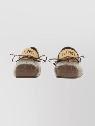Maison Margiela square toe ballerina shoes bow detail