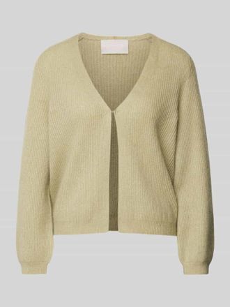 Hemisphere Strickjacke aus reinem Kaschmir in Schilf, Größe 40