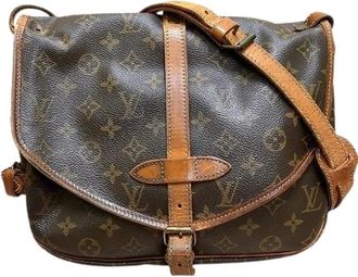 Louis Vuitton Pre-owned Cross Body Bags, male, Brown, Size: ONE SIZE Pre-owned Saumur30 Monogram Shoulder Bag