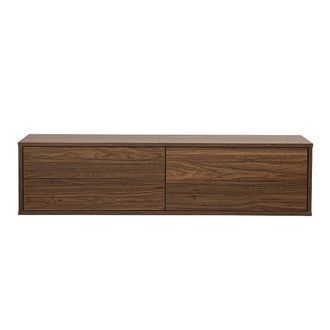 Miliboo Mobile Tv A Parete Finitura Legno Scuro Noce L120 Cm Flexo