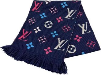 Louis Vuitton Pre-owned Stole - Dames - Vintage Accessoires - Blauw - ONE Size - Wol - Vintage