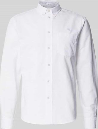 Wood Wood Regular Fit Freizeithemd mit Button-Down-Kragen Modell Adam in Weiss, Größe XL
