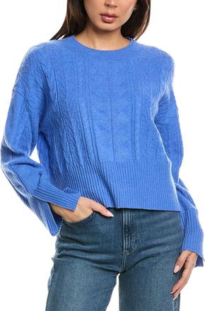 Brodie Mixed Cable Crewneck Cashmere Sweater