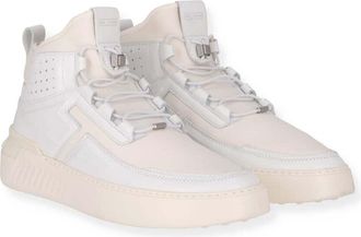 Tod's Mens White Leather High-Top Sneakers, Size 7.5