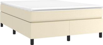 vidaXL Estructura de cama con somier cuero sintético crema 140x190 cm vidaXL