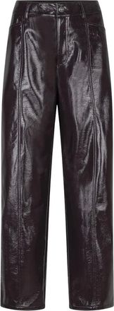 Dante6 Scene Patent Faux Leather Pants - Dames - Broeken - Bruin - Maat: M Leer