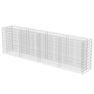 Berkfield Home Durable Gabion Raised Bed Galvanised Steel 360x50x100 cm in Silver | Size: 360 x 50 x 100 cm
