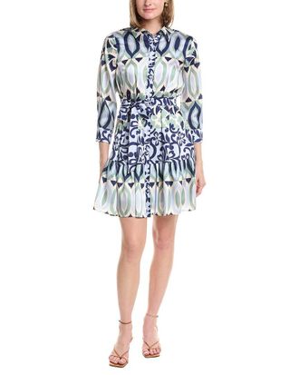Julia Jordan Printed Satin Twill Shirtdress