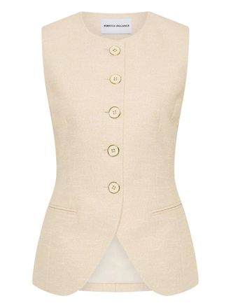 Rebecca Vallance Button Winnie top - Beige