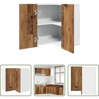 vidaXL vidaXL Mobile da cucina con ripiani - Mobile Pensile Angolo Lyon Legno Vecchio 57x57x60