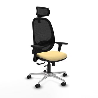 Piqueras y Crespo Silla De Oficina Piqueras Y Crespo Cilanco Crema Mesh Negro