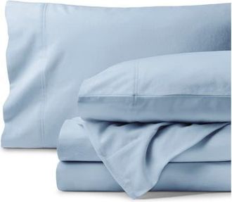 Bare Home 100% Organic Cotton Flannel Sheet Set in Light Blue at Nordstrom, Size Twin X-Long