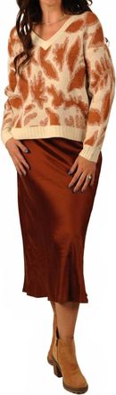 Tribal Spiced Sunset Skirt In Cinnamon
