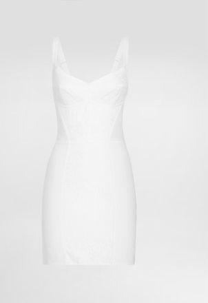 Dolce & Gabbana Corset-style Slip Dress - Woman Dresses White Satin 46