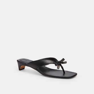 Coach Bow Thong Kitten Heel