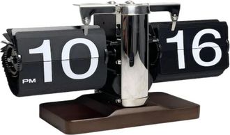 OEM Reloj De Escritorio Mec&aacute;nico Retro Con Pasador De P&aacute;ginas, Personalizado, Autom&aacute;tico, De Madera Maciza, Decoraci&oacute;n De Madera De Lujo Sencilla Y Ligera