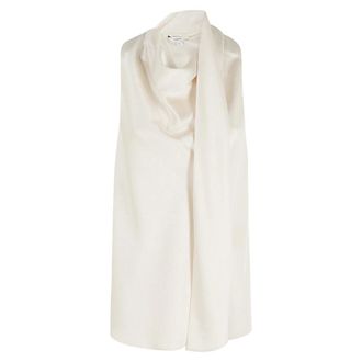 Vince Sleeveless Tops, female, Beige, Size: XS Fluid Satin Scarf Top