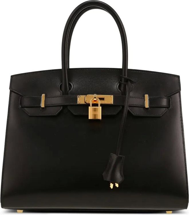 Borsa tote Birkin 30 in pelle - Nero
