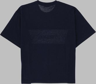 Versace Logo-Striped T-Shirt - Blue