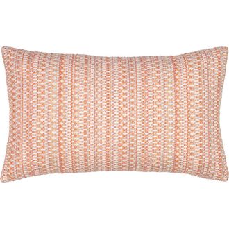 Elaine Smith Kaleidoscope Chenille Micro Check Indoor & Outdoor Woven Accent Pillow in Clay at Nordstrom, Size 12X20