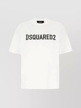 Dsquared2 cotton oversized ribbed-crew-neck t-shirt