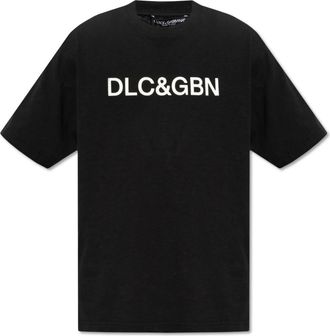 Dolce & Gabbana T-shirt met logo - Heren - T-shirts - Zwart - S - Katoen - Tops