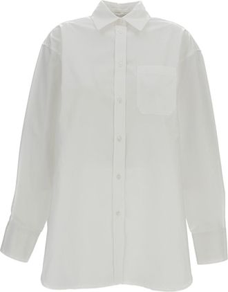 Sportmax White Nespola Cotton-Blend Shirt