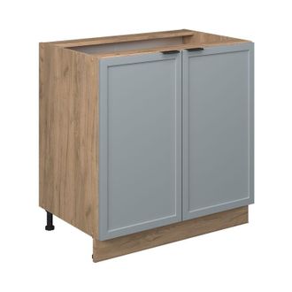 Vicco Armario Bajo Para Fregadero Fame-line, Azul Claro-gris, 80 Cm Con Estante, Sin Encimera Vicco