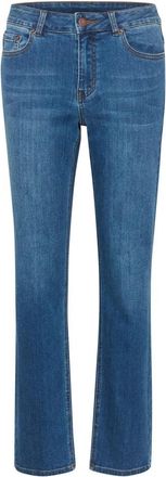 Kaffe Kasinem Straight Jeans - Dames - Regular Fit Jeans - Blauw - L - Katoen - Jeans