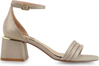 Ex&eacute; Womens Carmen Low Heel Sandal In Gold