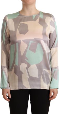 Fabiana Filippi Silk Long Sleeves Round Neck Top Womens Blouse (Pre-Owned)