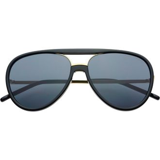 Freyrs Eyewear Shay Aviator Sunglasses in Black at Nordstrom