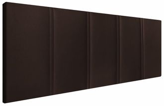 HOGAR 24 Cabecero amur tapizado en polipiel chocolate, 155x55x3cm