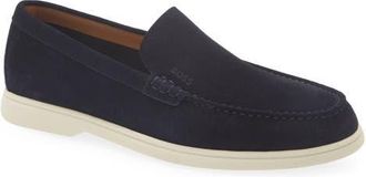 BOSS Sienne Moc Toe Loafer in Navy at Nordstrom, Size 11