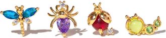 Girls Crew Bug Me Set of 4 Assorted Single Stud Earrings in Gold at Nordstrom