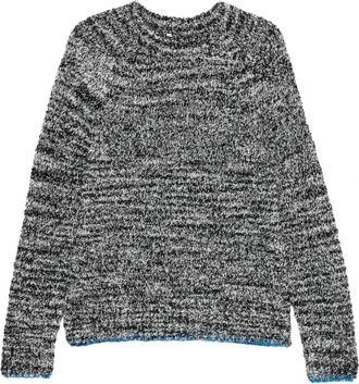 Sunflower Frederik Contrast Sweater - Heren - Ronde hals truien - Grijs - L - Wol - Truien & Vesten