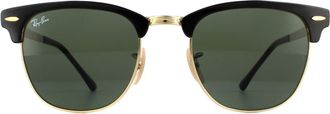 Ray-Ban Zonnebril Clubmaster Metal RB3716 187 Gouden Bovenkant Op Zwart Groen