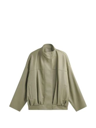 Frankie Shop Veren Faux Leather Bomber Jacket