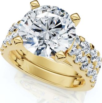 Pompeii3 Certified 3.75Ct Diamond Engagement Matching Wedding Ring Set 14k Gold Lab Grown